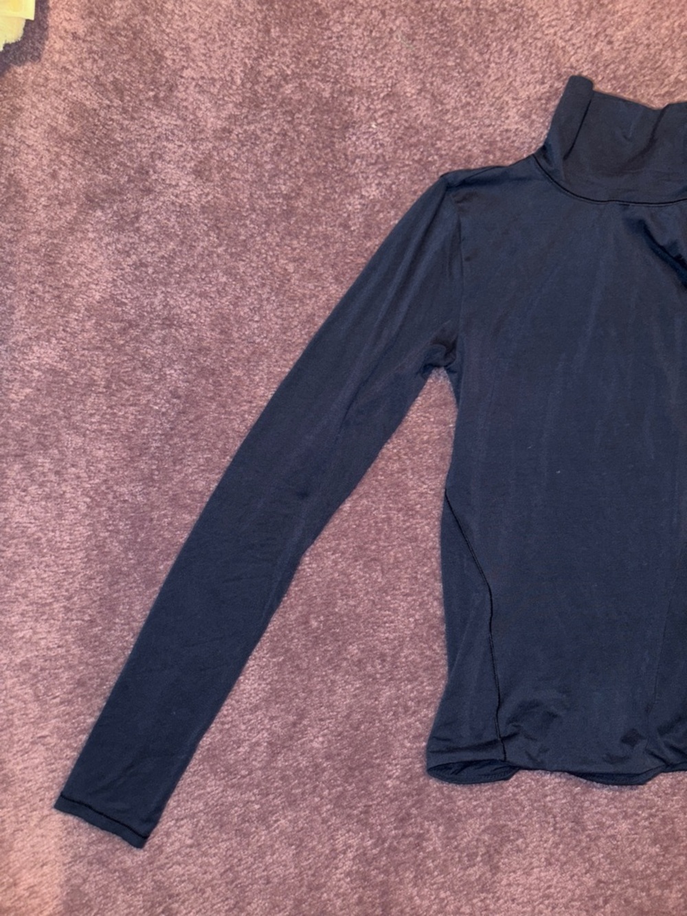 Navy Blue Long Sleeve Turtleneck Top - Picture 3 of 3